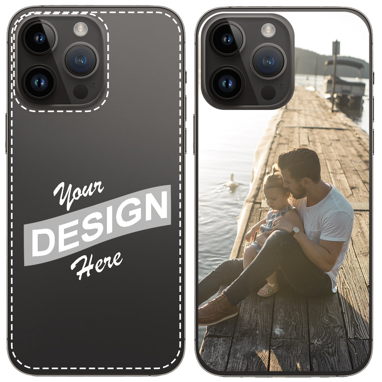 Kreiere eine unverwechselbare iPhone 14 Pro Max Schutzhülle aus Silikon nach deinen individuellen Vorstellungen! Mit unserem TPU Case hast du die Möglichkeit, ein Design deiner Wahl aufzubringen und somit eine persönliche Note zu verleihen. Zeige deine Kreativität und mach aus deiner Hülle ein absolutes Unikat!