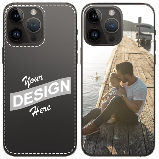 Kreiere eine unverwechselbare iPhone 14 Pro Max Schutzhülle aus Silikon nach deinen individuellen Vorstellungen! Mit unserem TPU Case hast du die Möglichkeit, ein Design deiner Wahl aufzubringen und somit eine persönliche Note zu verleihen. Zeige deine Kreativität und mach aus deiner Hülle ein absolutes Unikat!