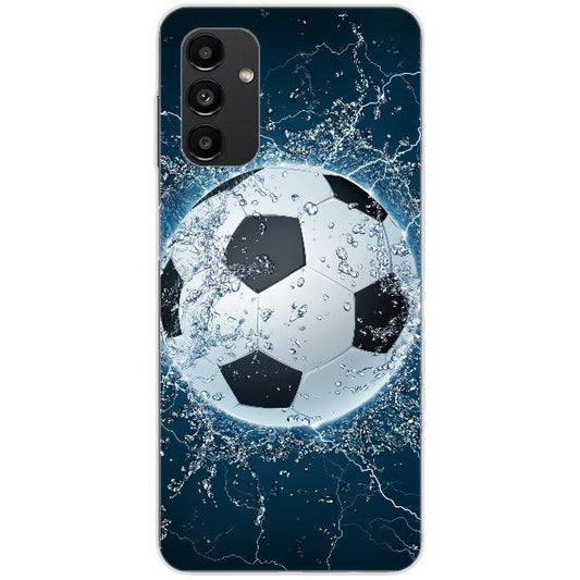 Samsung A13 5G Handyhülle - Silikon Hülle transparent - Motiv 1391 Fußball - oder selbst gestalten