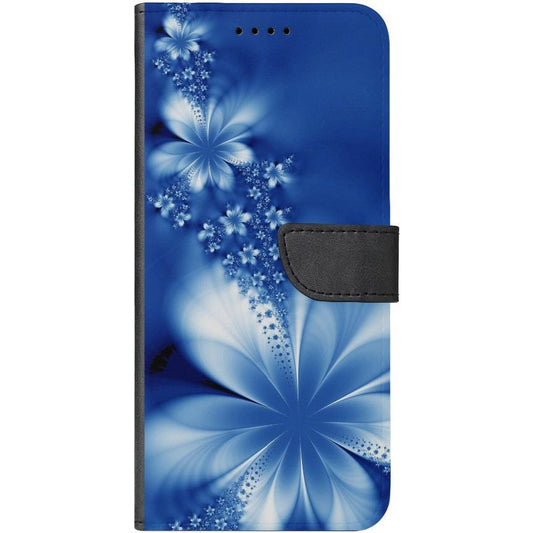 Samsung A13 5G Handyhülle - Kunstleder Hülle mit Lasche - Motiv 1020 Abstract Blau - oder selbst gestalten