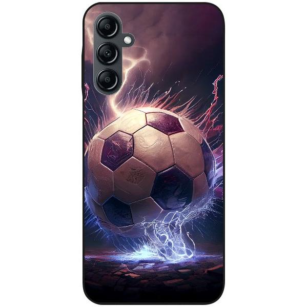 Samsung Galaxy A14 5G Handyhülle - Silikon Hülle transparent - Motiv 3498 Fußball Blitze - oder selbst gestalten