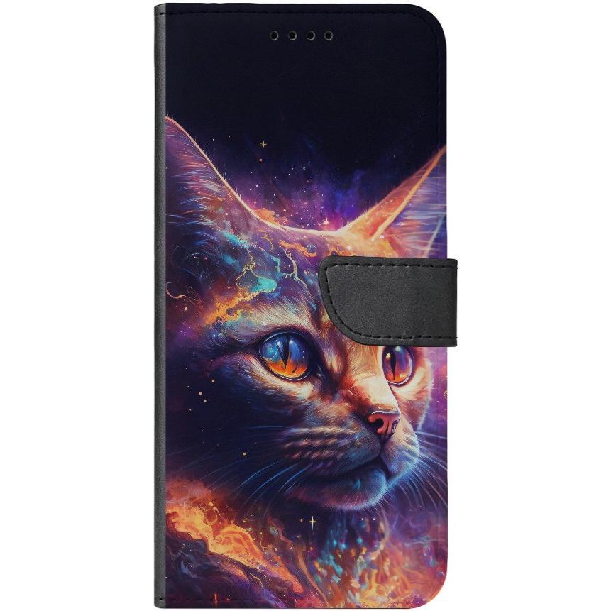 Samsung A13 5G Handyhülle - Kunstleder Hülle mit Lasche - Motiv 3531 Katze animiert - oder selbst gestalten