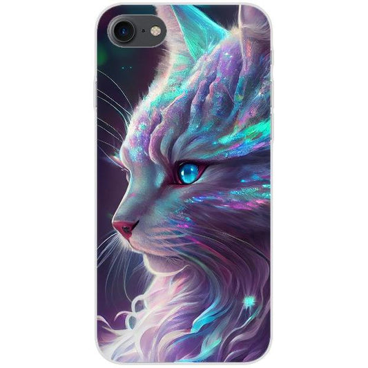 iPhone 7 Handyhülle - Silikon Hülle transparent - Motiv 3500 Katze Animiert - oder selbst gestalten