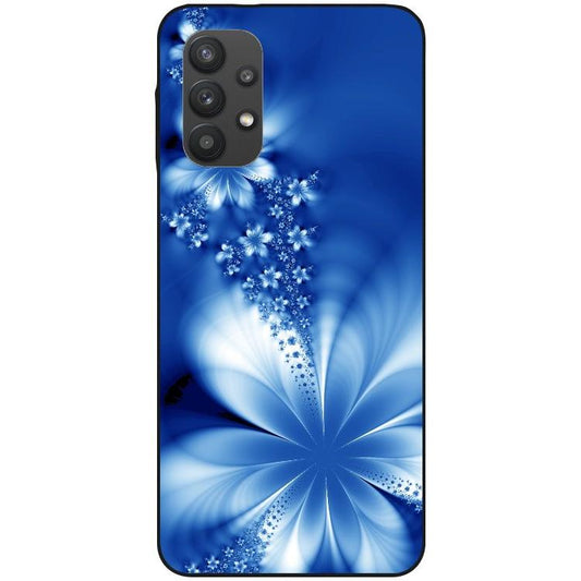 Samsung Galaxy A32 5G Handyhülle - schwarze Silikon Hülle - Motiv 1020 Abstract Blau - oder selbst gestalten