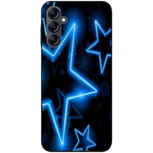 Samsung Galaxy A14 5G Handyhülle - Silikon Hülle transparent - Motiv 1576 Sterne Neon - oder selbst gestalten