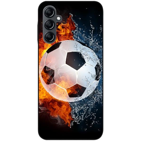 Samsung Galaxy A14 5G Handyhülle - Silikon Hülle transparent - Motiv 1152 Fußball - oder selbst gestalten