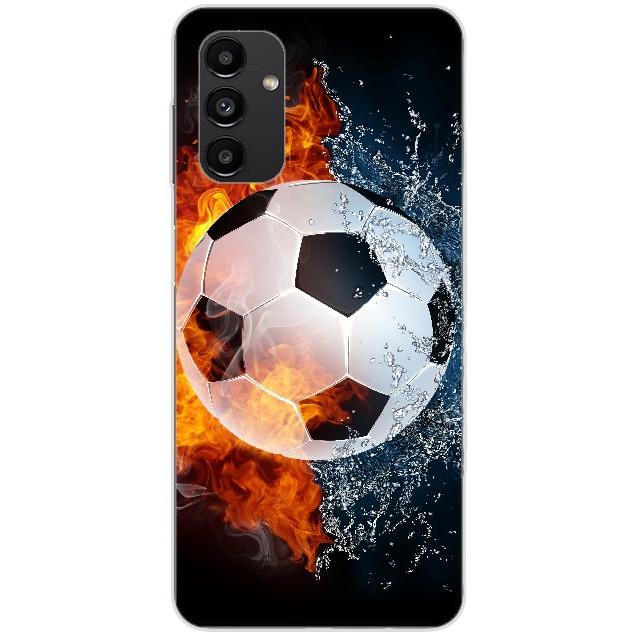 Samsung A13 5G Handyhülle - Silikon Hülle transparent - Motiv 1152 Fußball - oder selbst gestalten