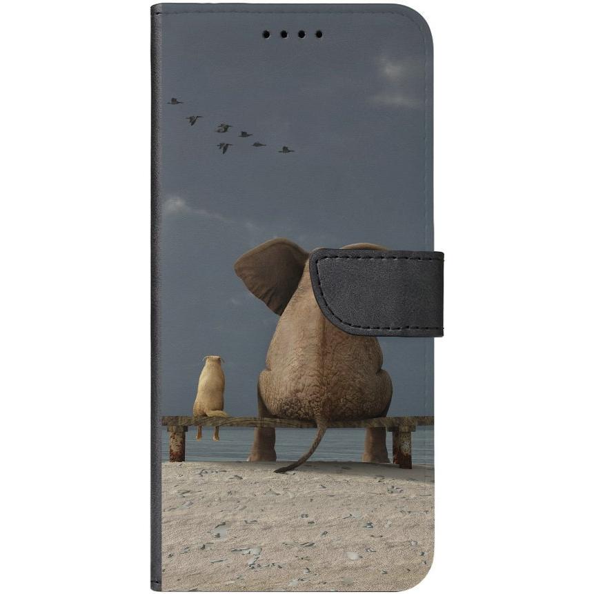 Samsung Galaxy A32 4G Handyhülle - Kunstleder Hülle mit Lasche - Motiv 1415 Elefant - oder selbst gestalten