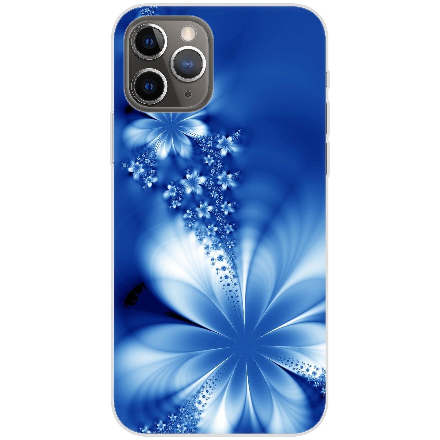 iPhone 11 Pro Handyhülle - Silikon Hülle transparent - Motiv 1020 Abstract Blau - oder selbst gestalten