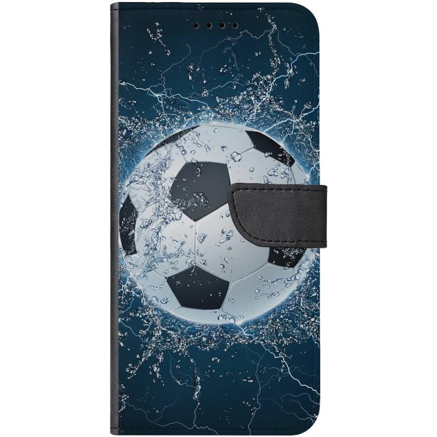 Samsung Galaxy A14 5G Handyhülle - Kunstleder Hülle mit Lasche - Motiv 1391 Fußball - oder selbst gestalten