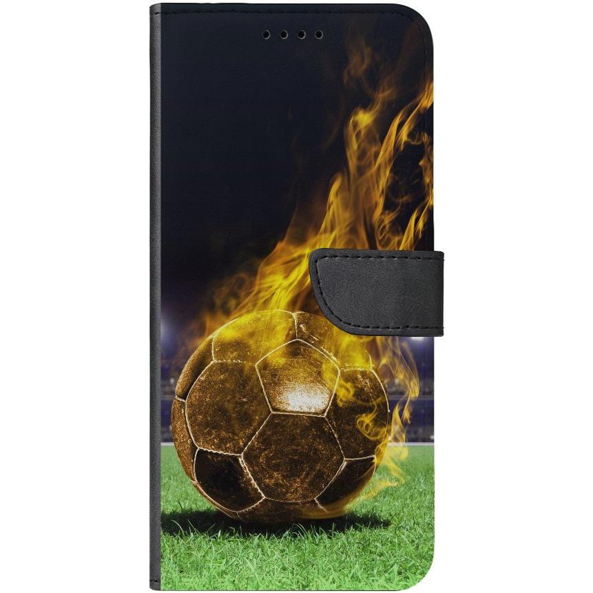 Samsung Galaxy A14 5G Handyhülle - Kunstleder Hülle mit Lasche - Motiv 1170 Fußball - oder selbst gestalten