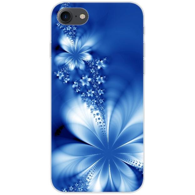 iPhone 7 Handyhülle - Silikon Hülle transparent - Motiv 1020 Abstract Blau - oder selbst gestalten