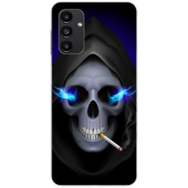 Samsung Galaxy A04s Handyhülle - Silikon Hülle transparent - Motiv 1048 Totenkopf - oder selbst gestalten