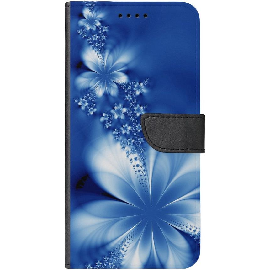 iPhone 7 Handyhülle - Kunstleder Hülle mit Lasche - Motiv 1020 Abstract Blau - oder selbst gestalten