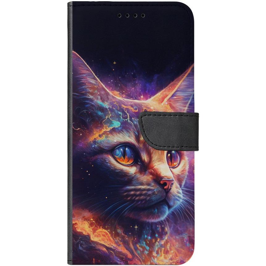 Samsung Galaxy A32 4G Handyhülle - Kunstleder Hülle mit Lasche - Motiv 3531 Katze animiert - oder selbst gestalten