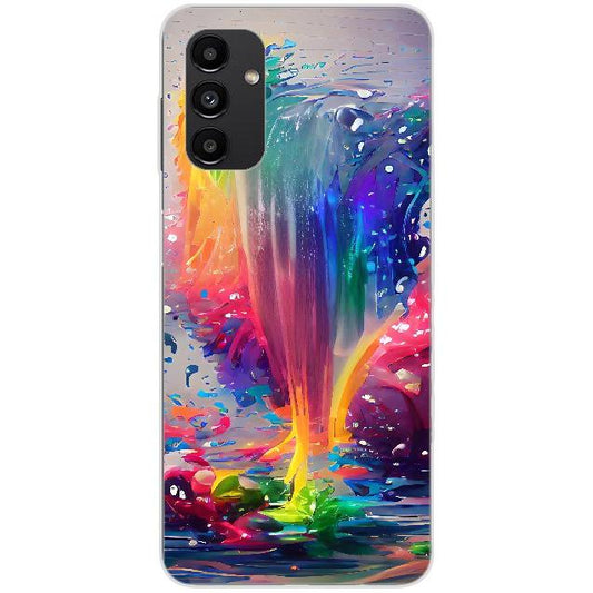 Samsung A13 5G Handyhülle - Silikon Hülle transparent - Motiv 3387 Farbexplosion - oder selbst gestalten