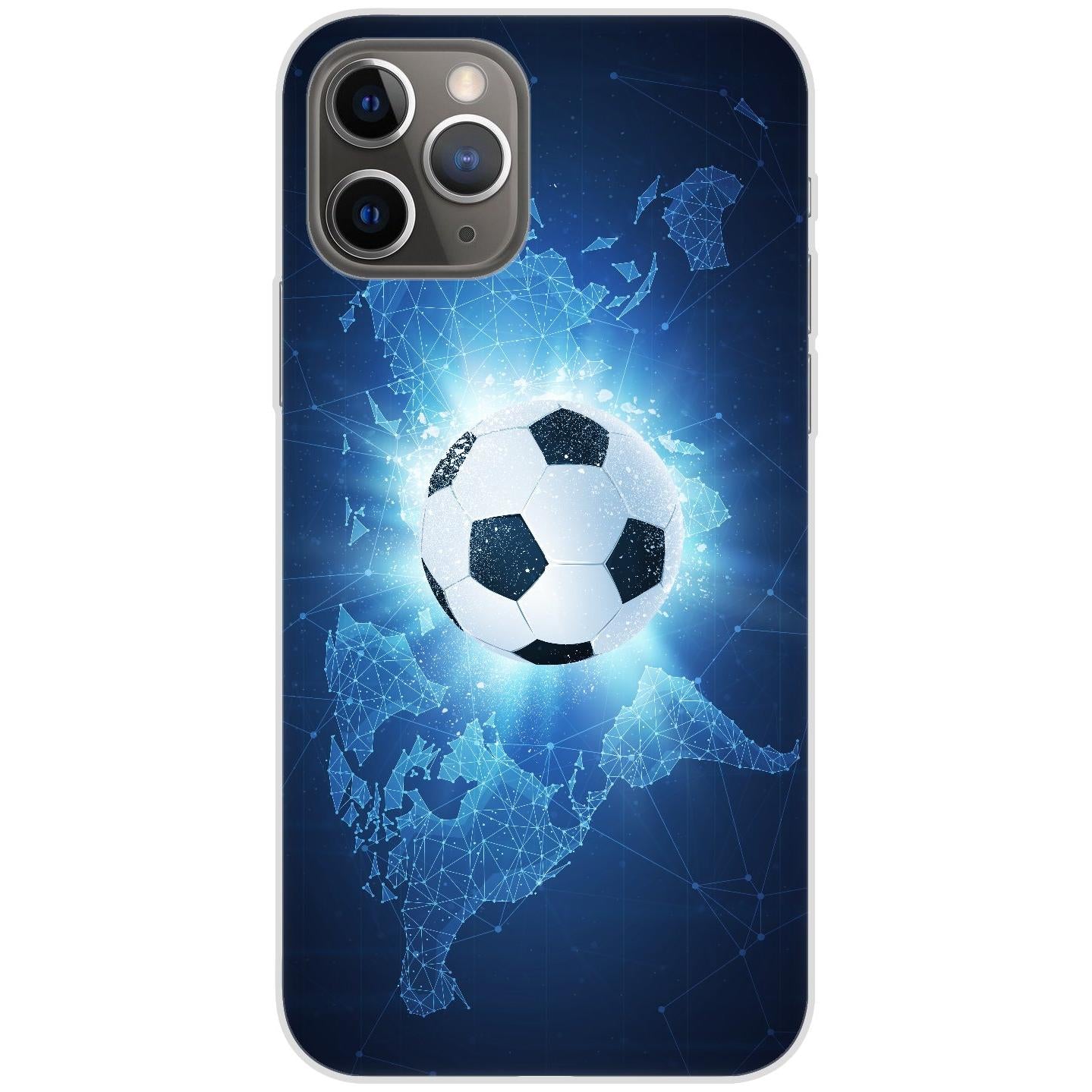 iPhone 11 Pro Handyhülle - Silikon Hülle transparent - Motiv 3222 Fußball - oder selbst gestalten