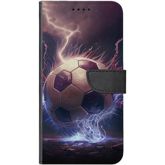 iPhone 11 Pro Handyhülle - Kunstleder Hülle mit Lasche - Motiv 3498 Fußball Blitze - oder selbst gestalten