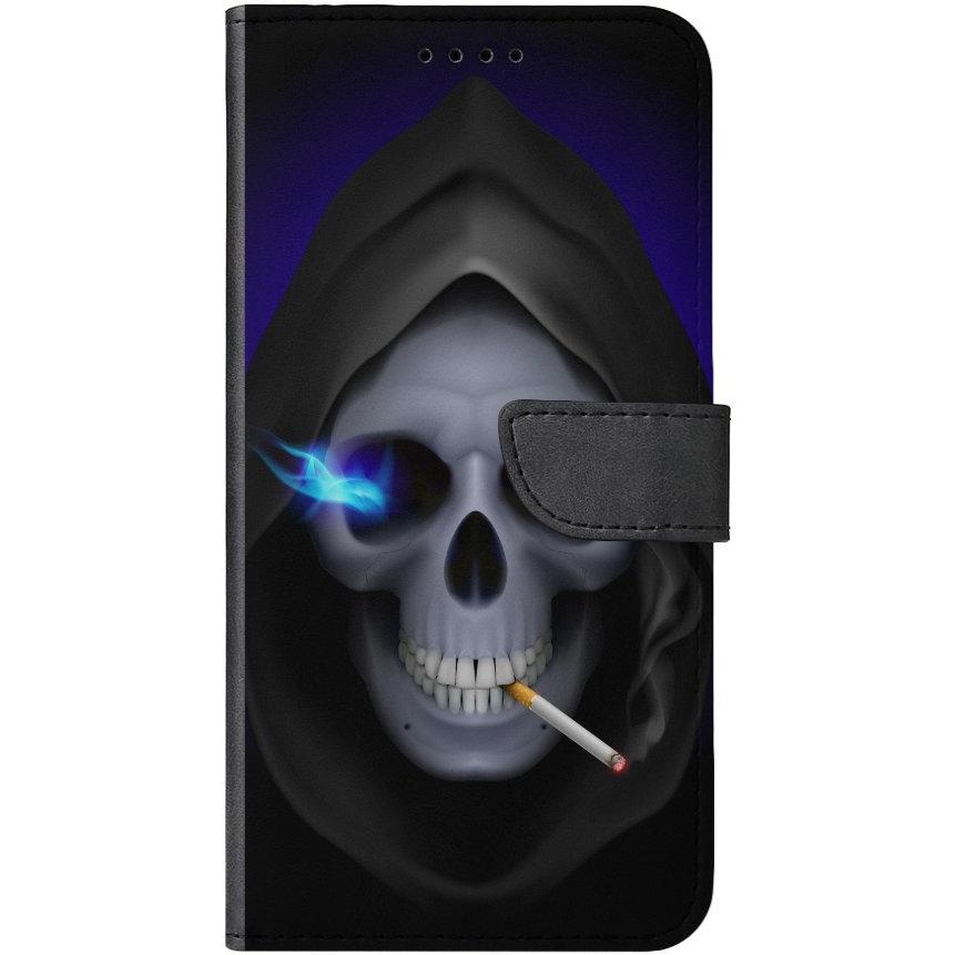 iPhone 11 Pro Handyhülle - Kunstleder Hülle mit Lasche - Motiv 1048 Totenkopf - oder selbst gestalten