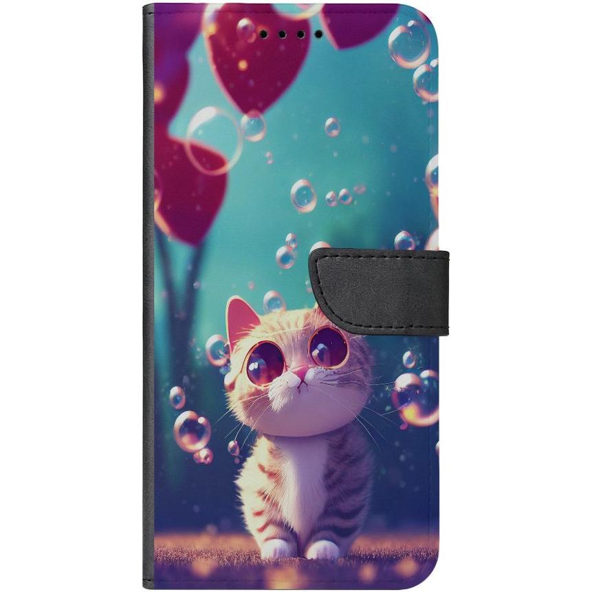 iPhone 7 Handyhülle - Kunstleder Hülle mit Lasche - Motiv 3475 Katze Cartoon - oder selbst gestalten