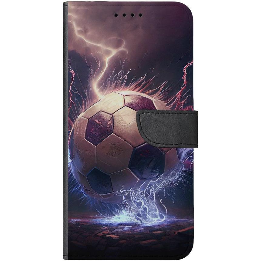 iPhone 7 Handyhülle - Kunstleder Hülle mit Lasche - Motiv 3498 Fußball Blitze - oder selbst gestalten