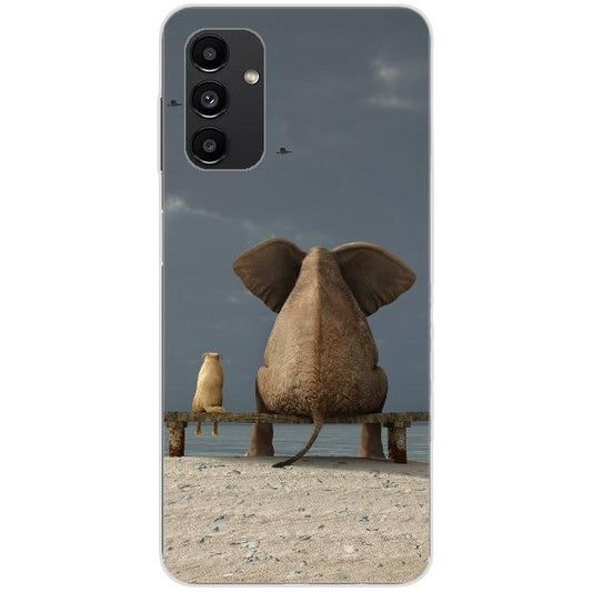 Samsung A13 5G Handyhülle - Silikon Hülle transparent - Motiv 1415 Elefant - oder selbst gestalten