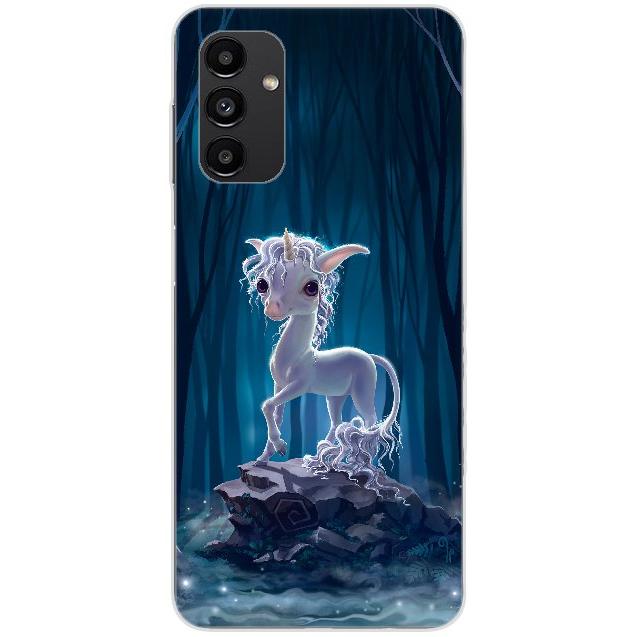 Samsung Galaxy A04s Handyhülle - Silikon Hülle transparent - Motiv 3285 Einhorn - oder selbst gestalten