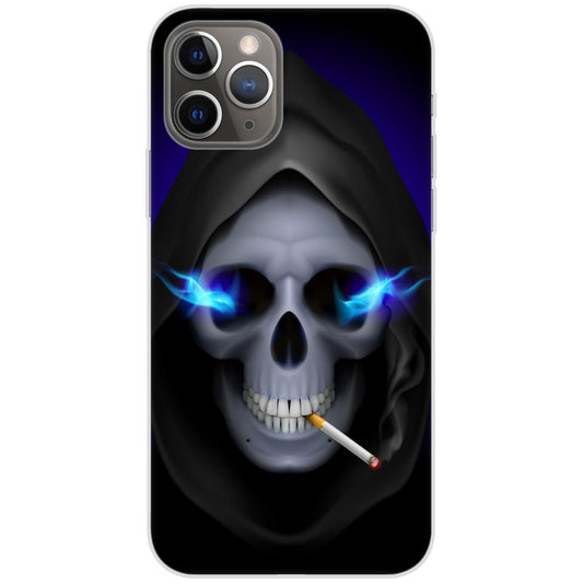 iPhone 11 Pro Handyhülle - Silikon Hülle transparent - Motiv 1048 Totenkopf - oder selbst gestalten