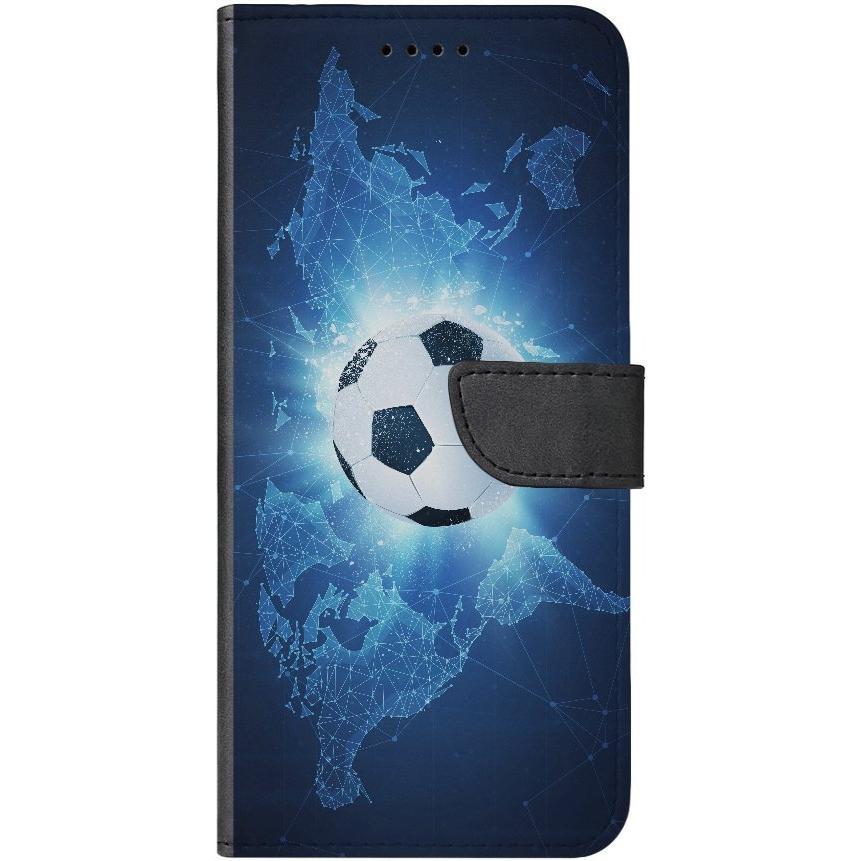 Samsung A13 5G Handyhülle - Kunstleder Hülle mit Lasche - Motiv 3222 Fußball - oder selbst gestalten