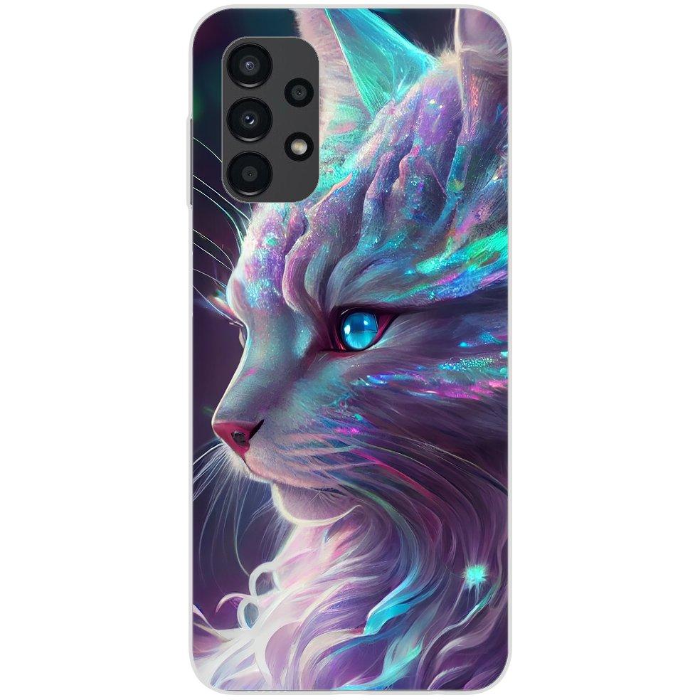 Samsung Galaxy A13 4G Handyhülle - Silikon Hülle transparent - Motiv 3500 Katze Animiert - oder selbst gestalten