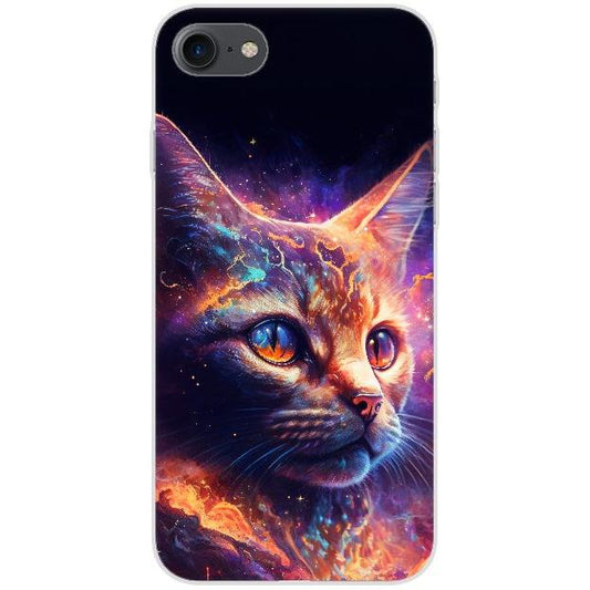 iPhone 7 Handyhülle - Silikon Hülle transparent - Motiv 3531 Katze animiert - oder selbst gestalten