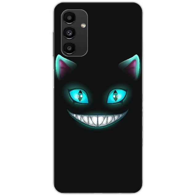 Samsung Galaxy A04s Handyhülle - Silikon Hülle transparent - Motiv 3219 Grinse Katze - oder selbst gestalten