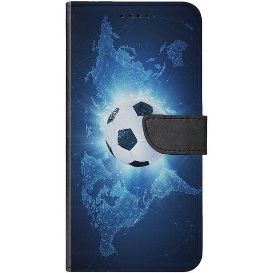 iPhone SE 2020 Handyhülle - Kunstleder Hülle mit Lasche - Motiv 3222 Fußball - oder selbst gestalten