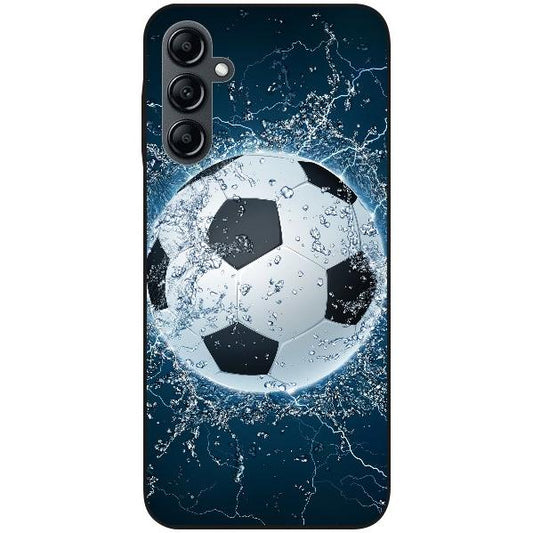 Samsung Galaxy A14 5G Handyhülle - Silikon Hülle transparent - Motiv 1391 Fußball - oder selbst gestalten