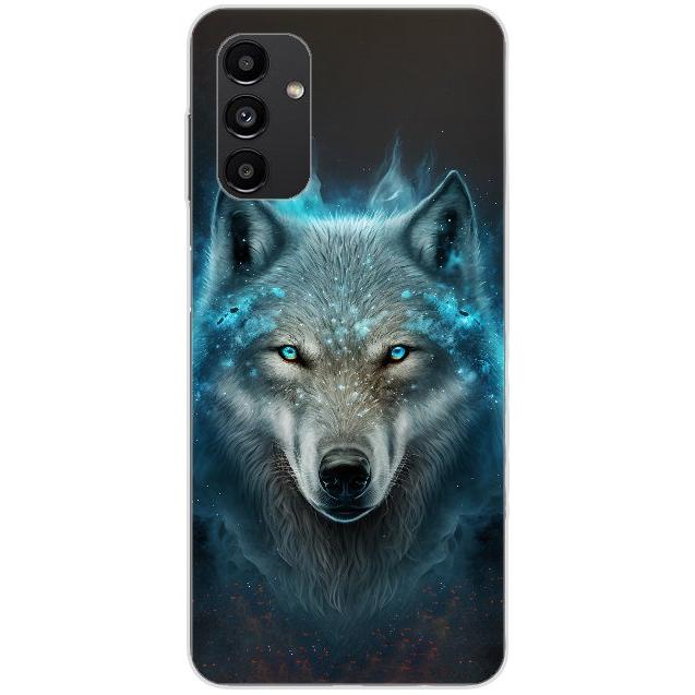 Samsung Galaxy A04s Handyhülle - Silikon Hülle transparent - Motiv 3485 Wolf - oder selbst gestalten