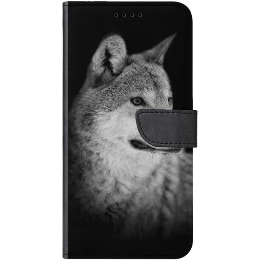 iPhone 7 Handyhülle - Kunstleder Hülle mit Lasche - Motiv 1612 Wolf - oder selbst gestalten