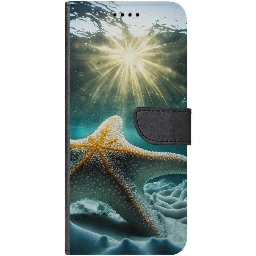 Samsung Galaxy A32 4G Handyhülle - Kunstleder Hülle mit Lasche - Motiv 3517 Seestern - oder selbst gestalten